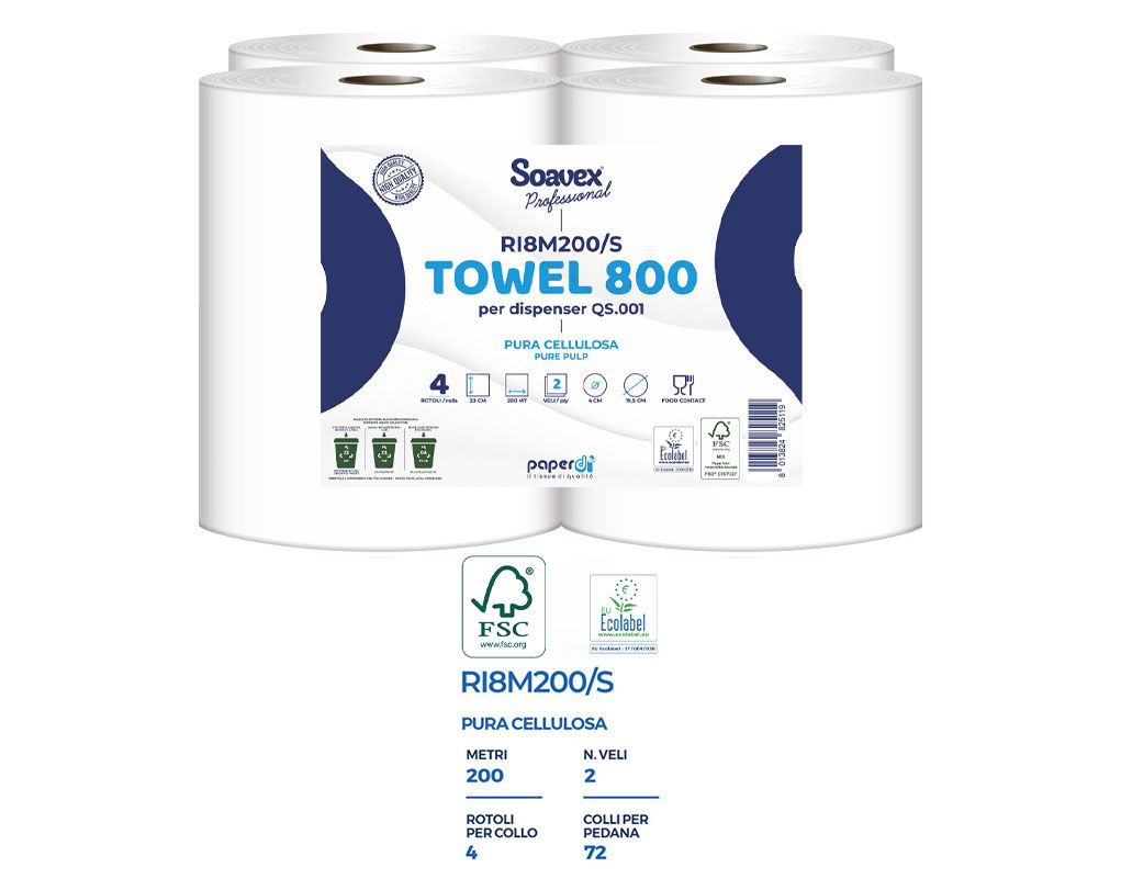 Rotolo ricarica 250mt CONF. 4 ROTOLI X TOWEL TOUCHLESS