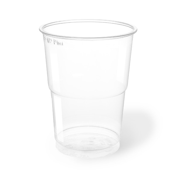 BICCHERE MONOUSO TRASPARENTE  BIODEGRADABILE IN PLA, 500CC CONF. 50PZ X20