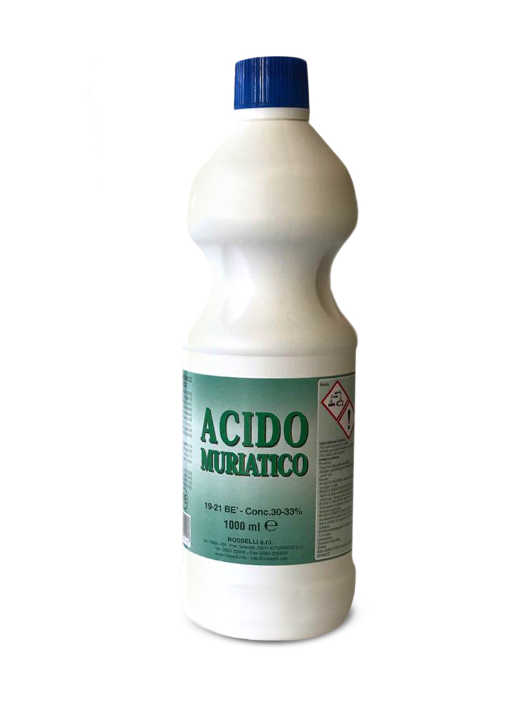 ACIDO  MURIATICO 30-33% FLAC. LT. 1 CRT.12PZ
