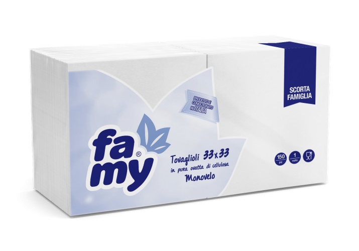 TOVAGLIOLI 33X33 1 VELO BIANCO CT. 3000 PZ.