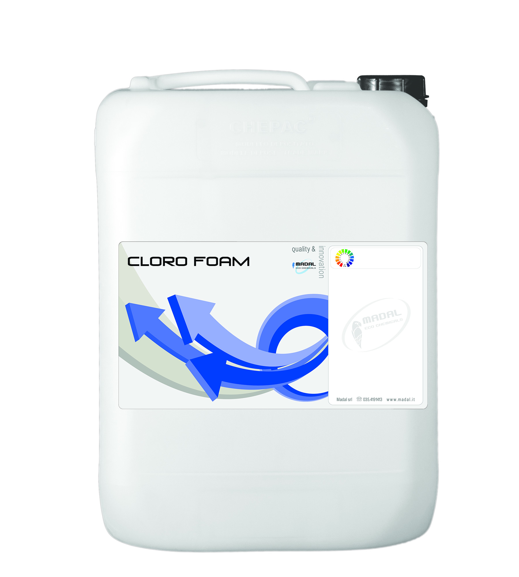 CLORO FOAM Detergente schiumogeno concentrato contenente IPOCLORITO DI SODIO TANICA KG. 25