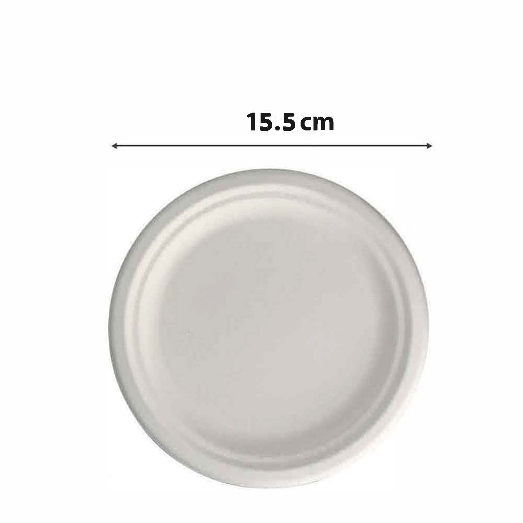 PIATTI PIANI ROTONDI IN POLPA Ø 15,5 CM 50pz.x20 CRT.1000PZ