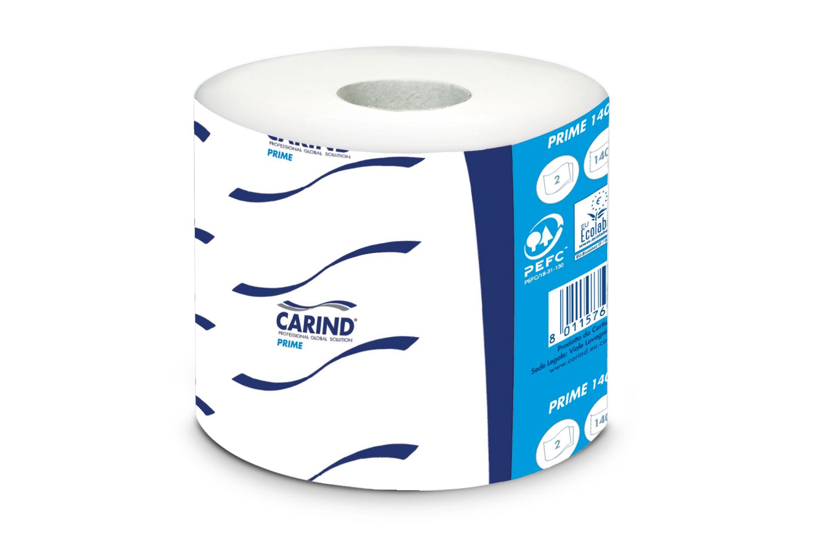 CARTA IGIENICA FASCETTATA CARIND&reg; PRIME HOTEL 140 - TOILET TISSUE 96 PZ