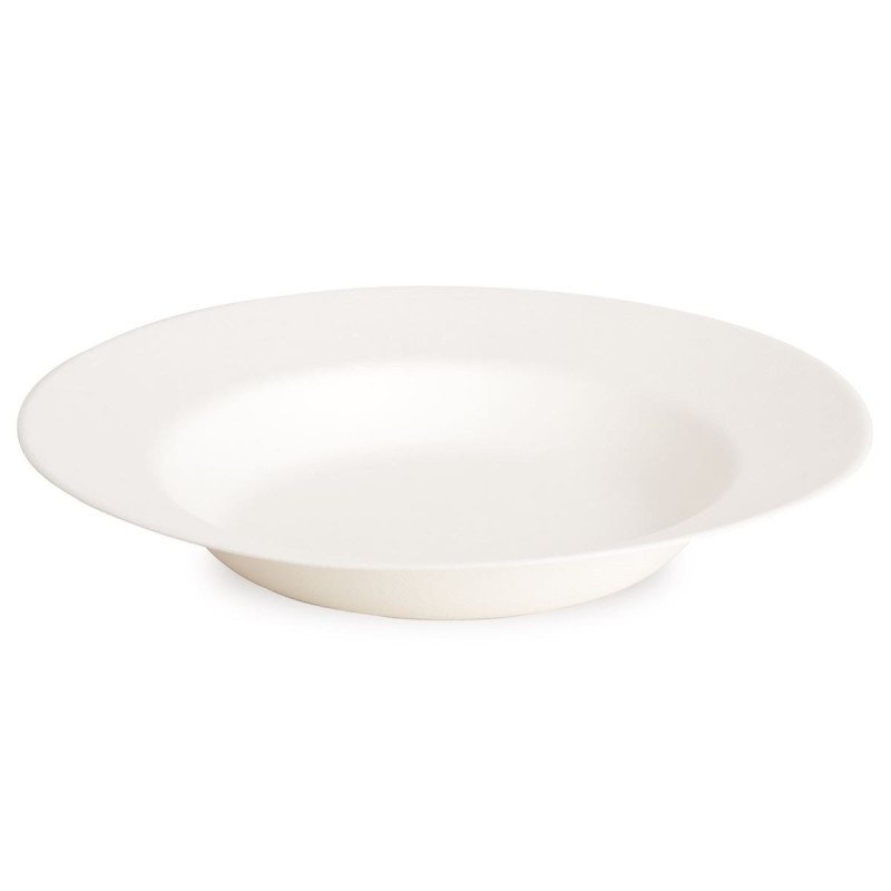 Fondina piatto in polpa di cellulosa linea Gourmet 23cm, CONF. 50PZ X 10